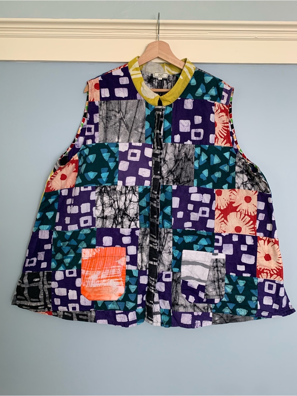 ZURI Patchwork Sleeveless Shirt